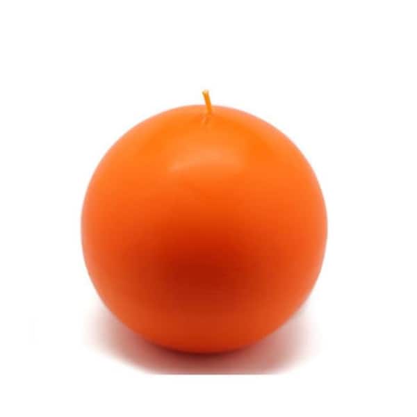 Zest Candle Zest Candle CBZ-029 4 in. Orange Ball Candles -2pc-Box CBZ-029 - main